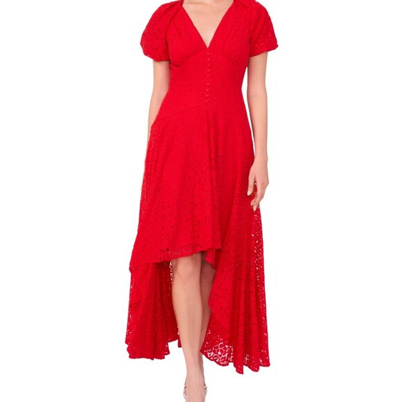 #M2 Parker Women's V-Neck Lace High-Low Fit & Flare Dress - Picture 3 of 3